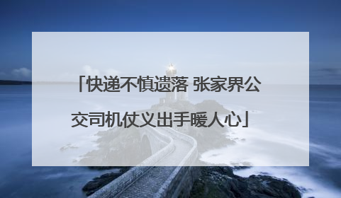 快递不慎遗落 张家界公交司机仗义出手暖人心