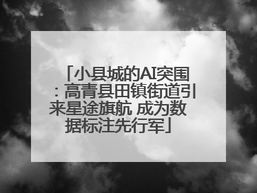 小县城的AI突围：高青县田镇街道引来星途旗航 成为数据标注先行军