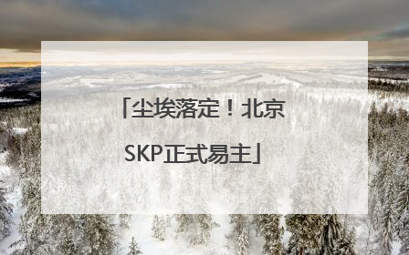 尘埃落定！北京SKP正式易主