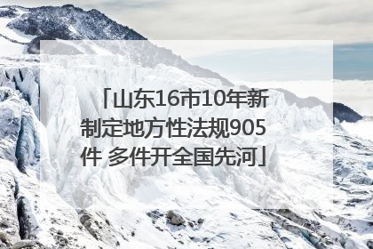 山东16市10年新制定地方性法规905件 多件开全国先河