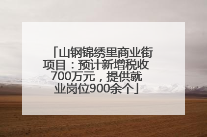 山钢锦绣里商业街项目：预计新增税收700万元，提供就业岗位900余个