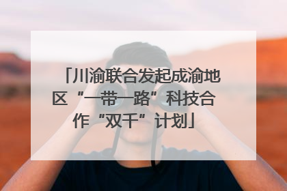 川渝联合发起成渝地区“一带一路”科技合作“双千”计划