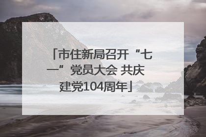 市住新局召开“七一”党员大会 共庆建党104周年