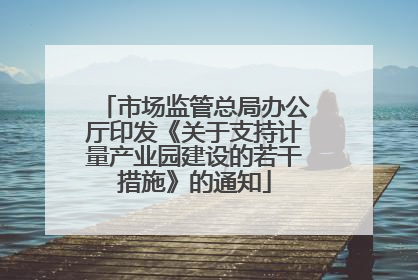 市场监管总局办公厅印发《关于支持计量产业园建设的若干措施》的通知