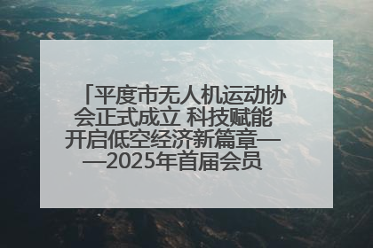 平度市无人机运动协会正式成立 科技赋能开启低空经济新篇章——2025年首届会员大会暨无人机应用发展论坛成功举办