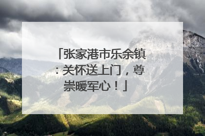 张家港市乐余镇：关怀送上门，尊崇暖军心！