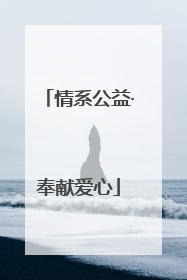 情系公益·奉献爱心