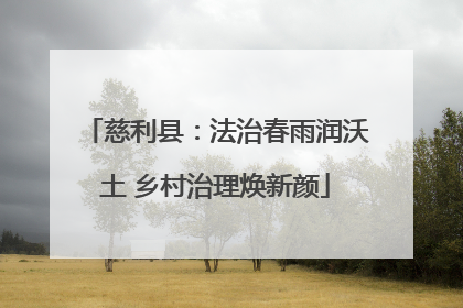 慈利县：法治春雨润沃土 乡村治理焕新颜