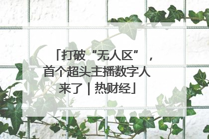 打破“无人区”，首个超头主播数字人来了｜热财经