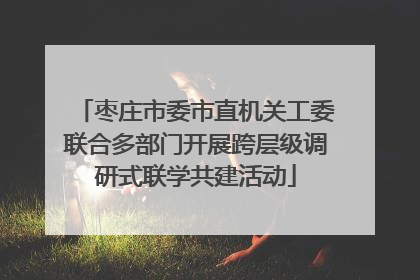 枣庄市委市直机关工委联合多部门开展跨层级调研式联学共建活动