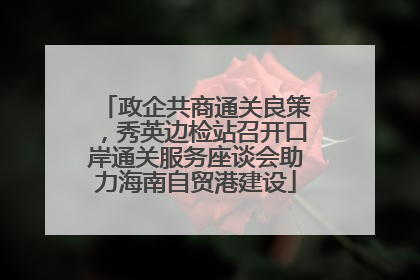 政企共商通关良策，秀英边检站召开口岸通关服务座谈会助力海南自贸港建设