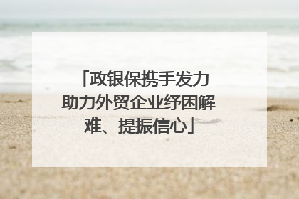 政银保携手发力 助力外贸企业纾困解难、提振信心