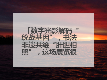 数字光影解码“统战基因”，书法非遗共绘“肝胆相照”，这场展览很有创意！