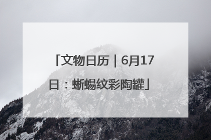 文物日历｜6月17日：蜥蜴纹彩陶罐