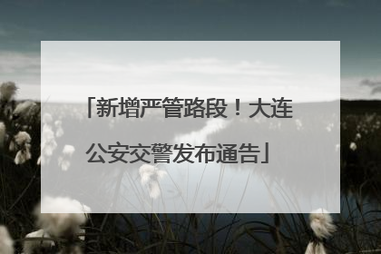 新增严管路段！大连公安交警发布通告