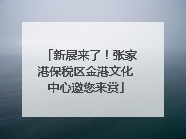 新展来了！张家港保税区金港文化中心邀您来赏