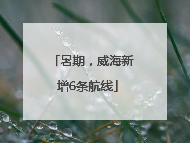 暑期，威海新增6条航线