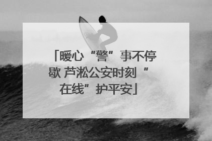 暖心“警”事不停歇 芦淞公安时刻“在线”护平安