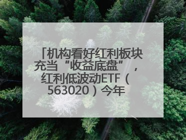 机构看好红利板块充当“收益底盘”，红利低波动ETF（563020）今年第2次分红来了