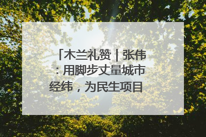 木兰礼赞｜张伟：用脚步丈量城市经纬，为民生项目按下“加速键”