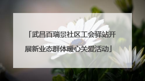 武昌百瑞景社区工会驿站开展新业态群体暖心关爱活动