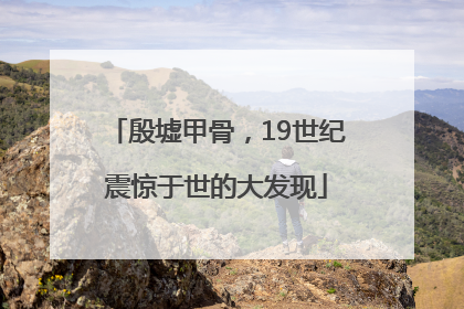 殷墟甲骨，19世纪震惊于世的大发现