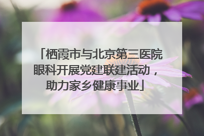 栖霞市与北京第三医院眼科开展党建联建活动，助力家乡健康事业