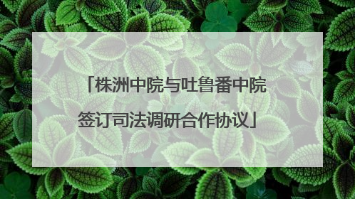 株洲中院与吐鲁番中院签订司法调研合作协议