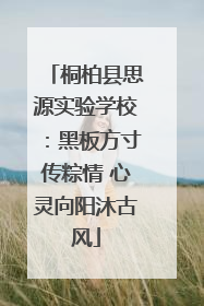 桐柏县思源实验学校：黑板方寸传粽情 心灵向阳沐古风