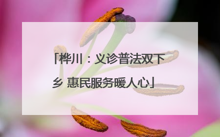 桦川：义诊普法双下乡 惠民服务暖人心