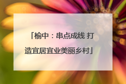 榆中：串点成线 打造宜居宜业美丽乡村
