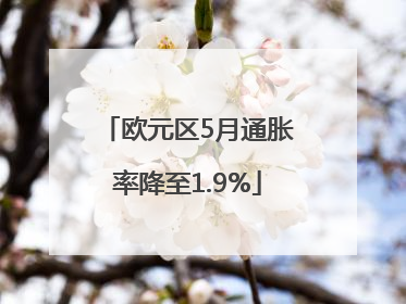 欧元区5月通胀率降至1.9%