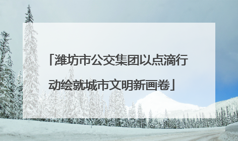 潍坊市公交集团以点滴行动绘就城市文明新画卷