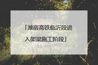 潍宿高铁临沂段进入架梁施工阶段