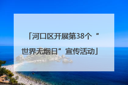 河口区开展第38个“世界无烟日”宣传活动