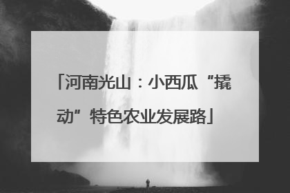 河南光山：小西瓜“撬动”特色农业发展路