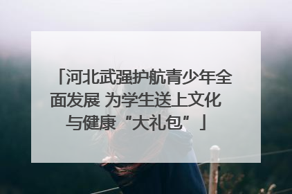 河北武强护航青少年全面发展 为学生送上文化与健康“大礼包”
