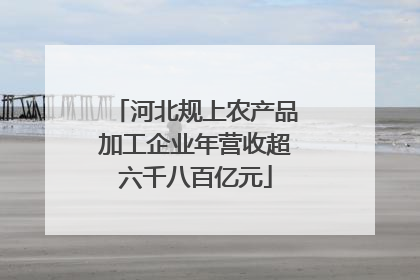 河北规上农产品加工企业年营收超六千八百亿元