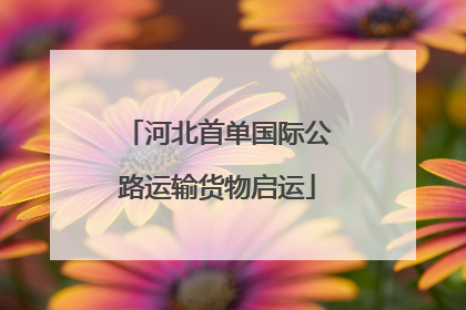 河北首单国际公路运输货物启运