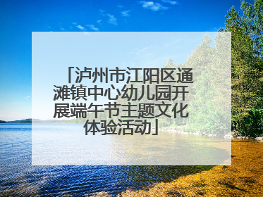 泸州市江阳区通滩镇中心幼儿园开展端午节主题文化体验活动