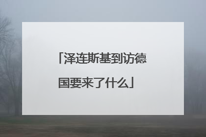 泽连斯基到访德国要来了什么
