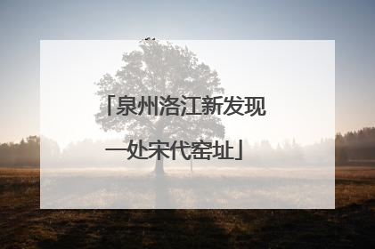 泉州洛江新发现一处宋代窑址