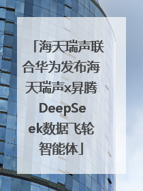 海天瑞声联合华为发布海天瑞声x昇腾DeepSeek数据飞轮智能体