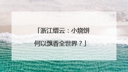 浙江缙云：小烧饼何以飘香全世界？