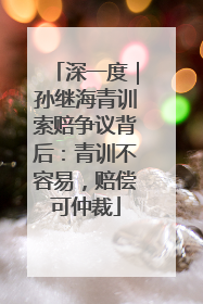 深一度｜孙继海青训索赔争议背后：青训不容易，赔偿可仲裁