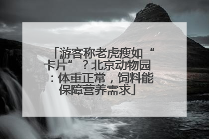 游客称老虎瘦如“卡片”？北京动物园：体重正常，饲料能保障营养需求