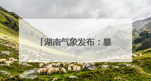 湖南气象发布：暴雨！7级雷暴大风