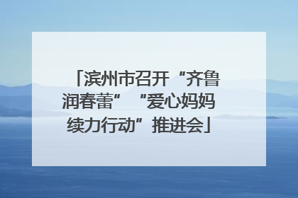滨州市召开“齐鲁润春蕾”“爱心妈妈续力行动”推进会