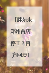 胖东来郑州首店停工？官方回复