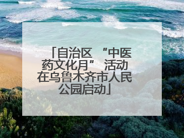 自治区 “中医药文化月” 活动在乌鲁木齐市人民公园启动